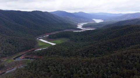 Fly Over The Valley, Forest, Drone Shot, 6k Stock Footage 335606207