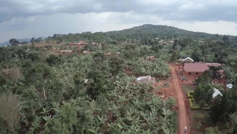 Fly Over Village in Uganda Stock Footage 329612318