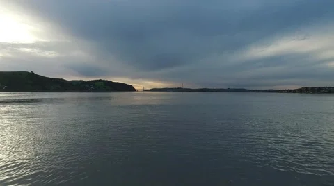 Fly Over The Water Stock Footage 63496697