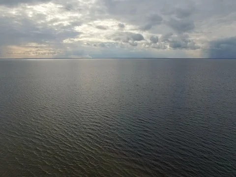 Fly Over the Water Surface. Stock Footage 75040325