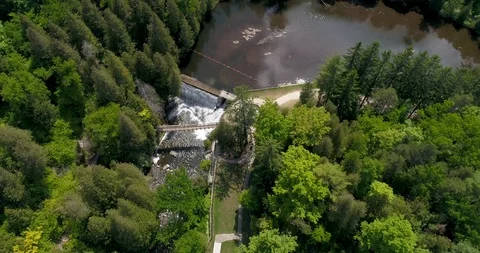 Fly Over Waterfall Stock Footage 93998052