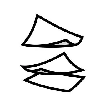 Fly paper document color icon vector illustration Stock Illustration