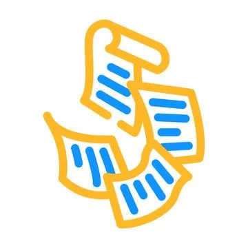 Fly paper document color icon vector illustration Stock Illustration