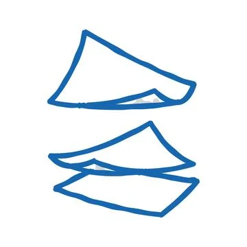 Fly paper document icon doodle illustration Stock Illustration