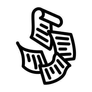 Fly paper document line icon vector illustration Stock Illustration