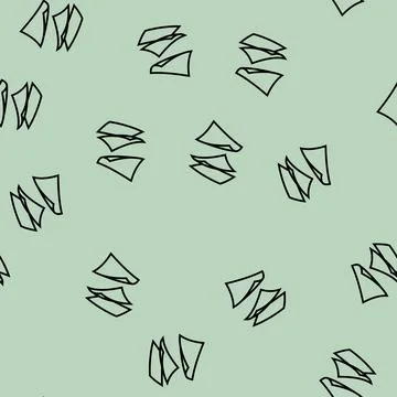 Fly paper document line seamless pattern Stock Illustration