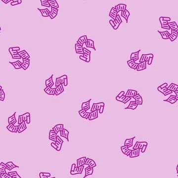 Fly paper document line vector seamless pattern Stock Illustration