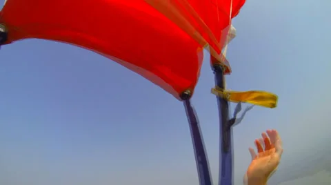 Fly parashutes Stock Footage 32841016