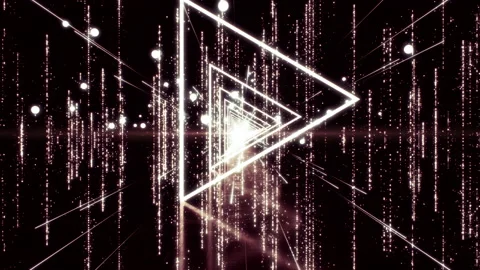 Fly Passing Triangle Light Loop Stock Footage 143716076