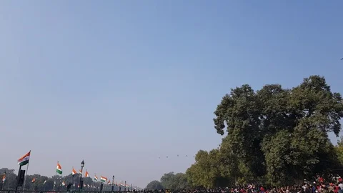 Fly-past during In India Stock-Footage 123680778