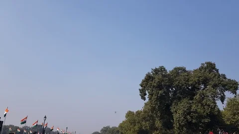 Fly-past during In India Stock-Footage 123680785