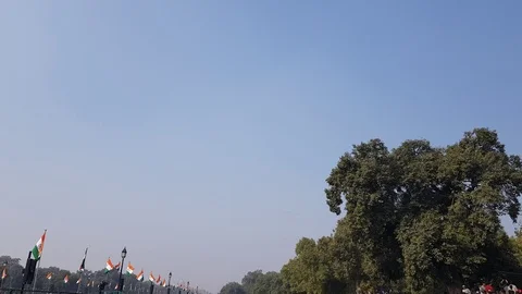 Fly-past during In India Stock-Footage 123680824