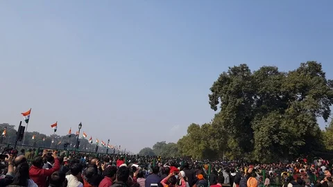 Fly-past during In India Stock-Footage 123680858
