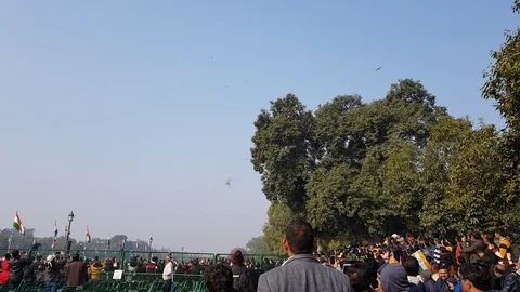 Fly-past during In India Stock-Footage 123680862