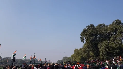 Fly-past during In India Video stock 123680891