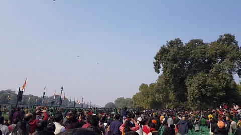 Fly-past during In India Stock-Footage 123680900