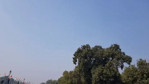 Fly-past during In India Stock-Footage 123680938