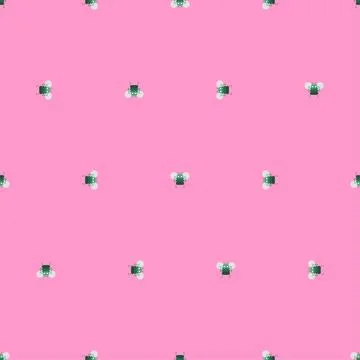 Fly pixel art pattern seamless. horsefly, gadfly 8 bit background. pixelate.. Stock Illustration