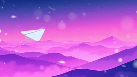 Fly Plane Sky - animation flying planes over mountains illustration Video stock 305731551