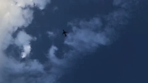 Fly plane in the sky Stock Footage 139210157