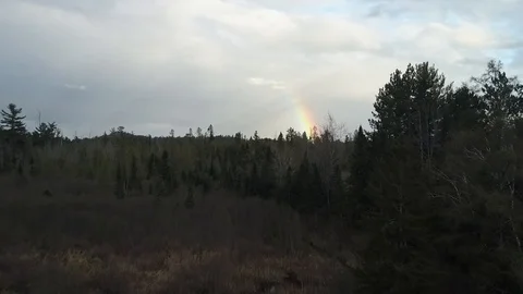 Fly up to rainbow Stock Footage 86476066