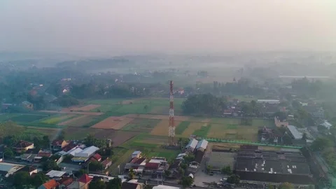 Fly To Red Internet Provider Tower Stock Footage 247000748