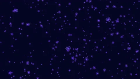 Fly red snowflakes in dark blue sky 스톡 동영상 195543419