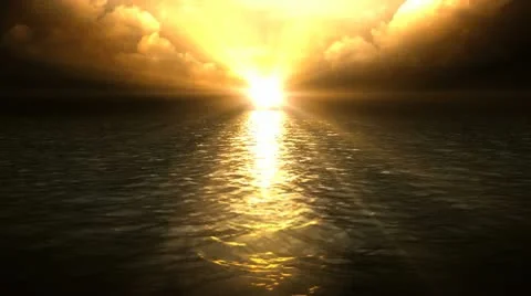 Fly in sea Stock Footage