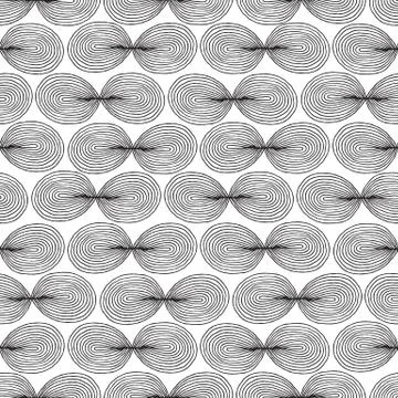 Fly seamless pattern in black and white Stock Illustration