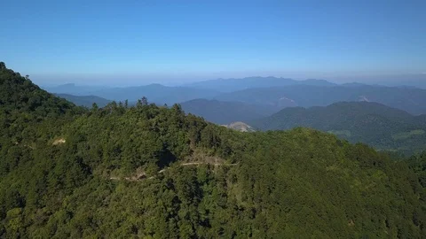Fly to see a beautiful mountains view at Mae Hong Son, Thailand Stock Footage 101275452