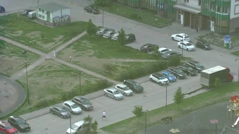 A fly sits on a window against a gray sky and rubs its paws Stock Footage 244794183