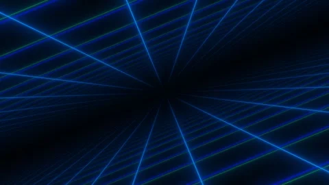 Fly Slowly In Diagonal Retro Synthwave Grid Tunnel Changing Color Stock Footage 286021389