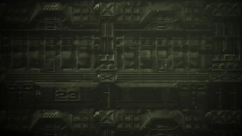 Fly small particles on steel space texture Video stock 196848564