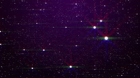 Fly in space with glowing stars 库存影片 39779543