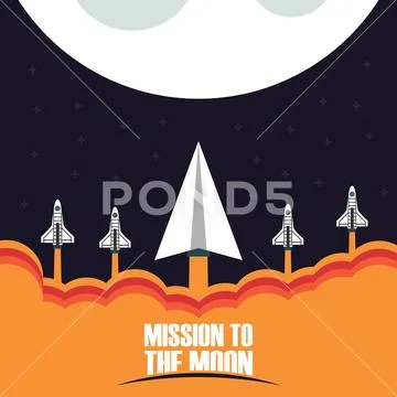 Fly to space Illustration