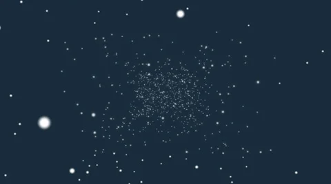 Fly Space Particle Loop + Alpha Channel Video stock 34917241