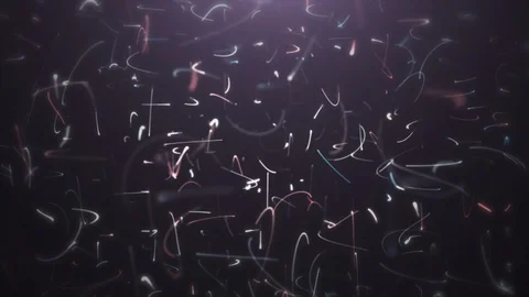 Fly into Spinning Particles Haos Stock Footage 110878011