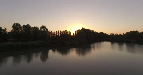 Fly at sunrise Stock Footage 62229121