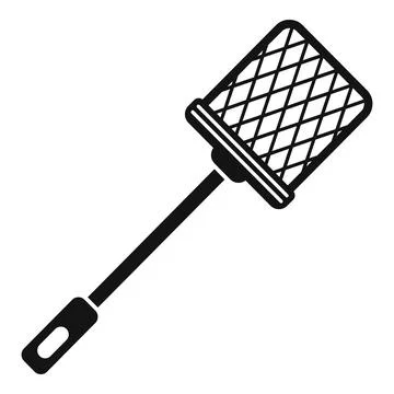 Fly swatter controlling insect pest problem vector icon Stock Illustration