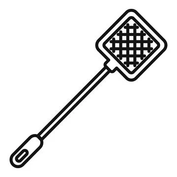 Fly swatter icon representing pest control tool Stock Illustration