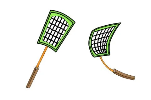 Fly swatter isolated on white background. Stock Illustration