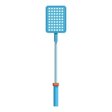 Fly swatter killing flies and insects protecting food Stock Illustration