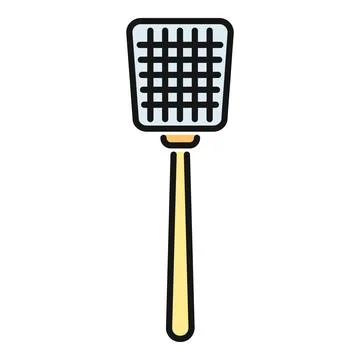 Fly swatter pest control tool for insects Illustrazione stock