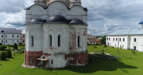 Fly up from the temple Stock Footage 77775180