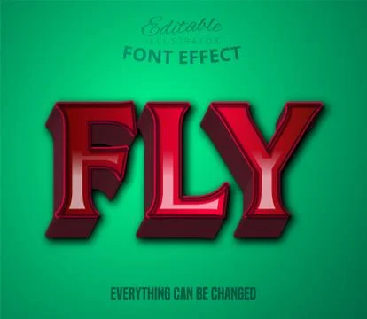 Fly text, editable text effect Stock Illustration