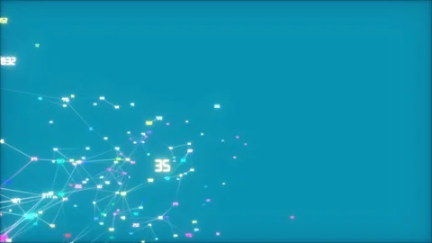 Fly through abstract 3D rendering of a scientific technology data network Stock Footage 98219359