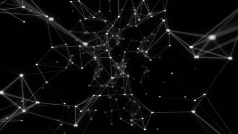 Fly through abstract 3D rendering of a scientific technology data network Stock Footage 98250692