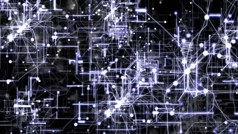 Fly through abstract 3D rendering of a scientific technology data binary code Stock Footage 106143095
