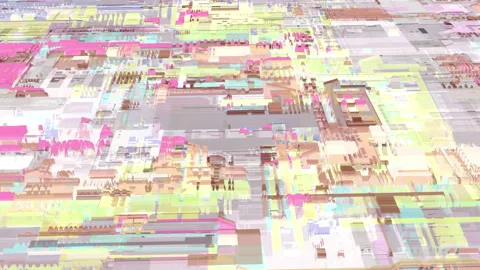 Fly through abstract 3D rendering of a scientific technology microchips Stock Footage 116059598