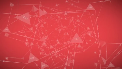 Fly through abstract cyberspace. Digital connection. Network data. Seamless loop Stock Footage 105091683